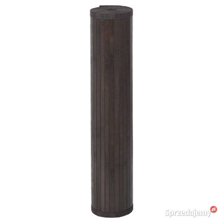 Dywan kwadratowy ciemnobrązowy 100x100 bambusowy Pozostałe Warszawa