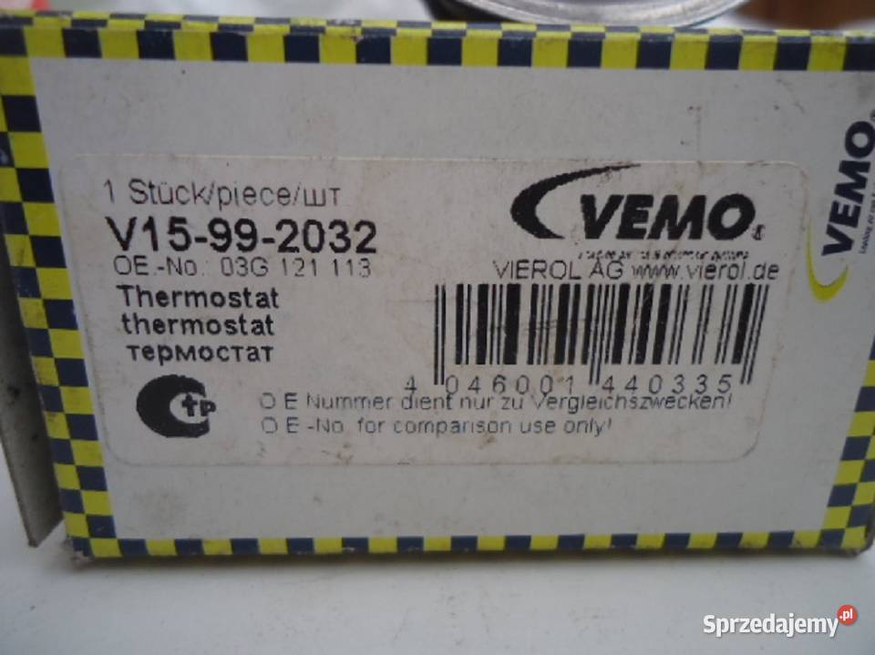 Termostat środka chłodzącego VEMO V15992032 osobowe Jaworzno