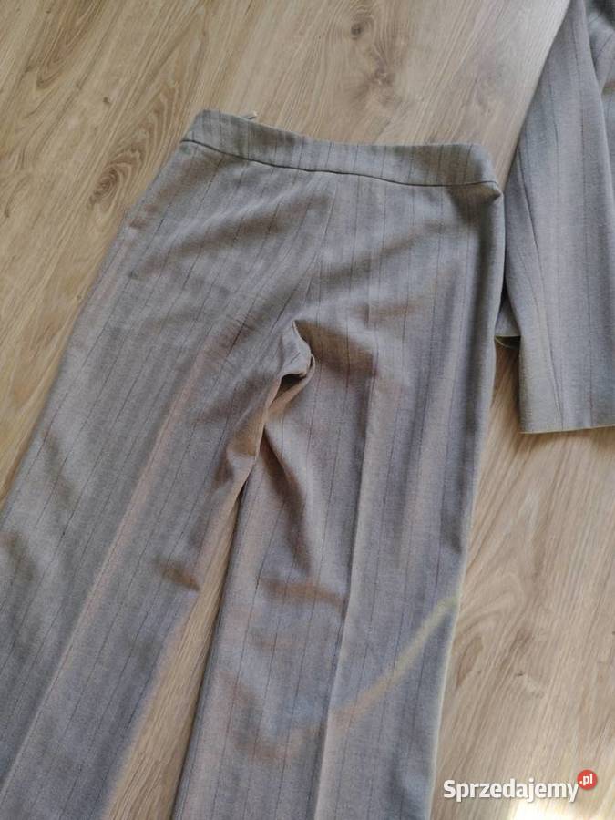 Szary Damski Komplet Garniturowy Szara Marynarka Kielce