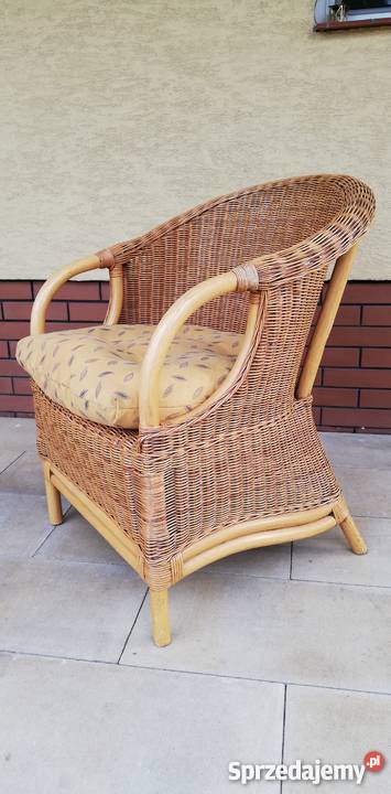 Fotel rattanowy ogrodowy krzesło na taras wiklina