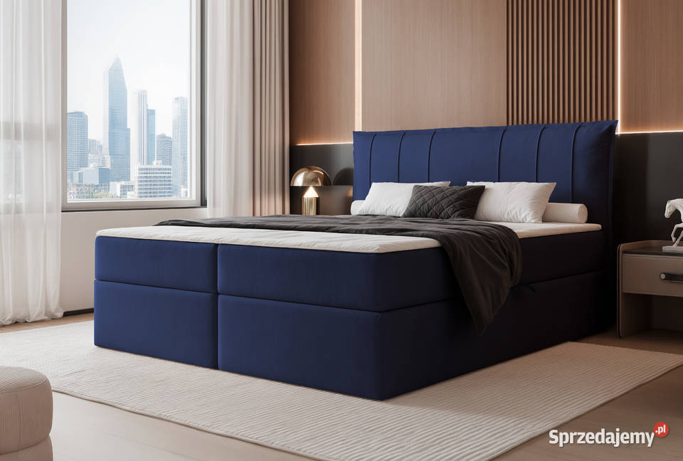 Łóżko kontynentalne z pojemnikiem Moly różne Łóżka