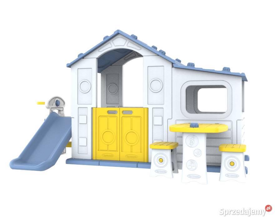 Domek ogrodowy dzieci ze zjeżdżalnią i stolikiem Warszawa