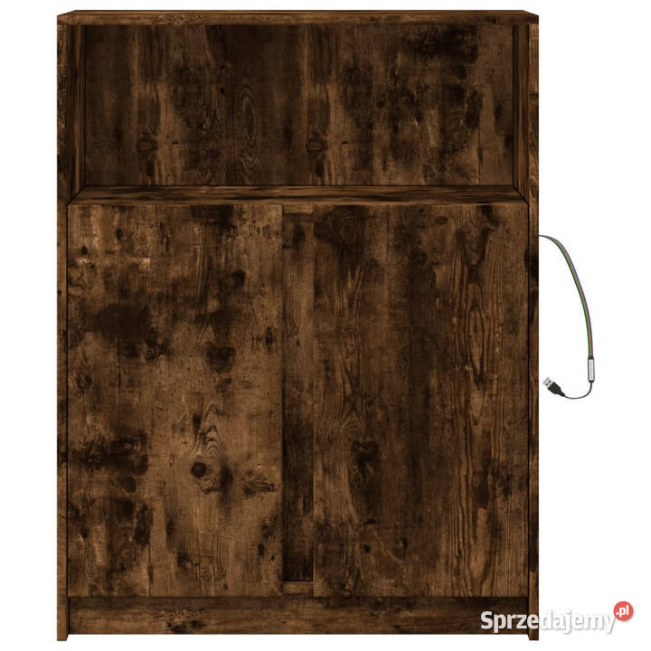 Szafka z LED przydymiony dąb 77x34x100 WM852149 Warszawa