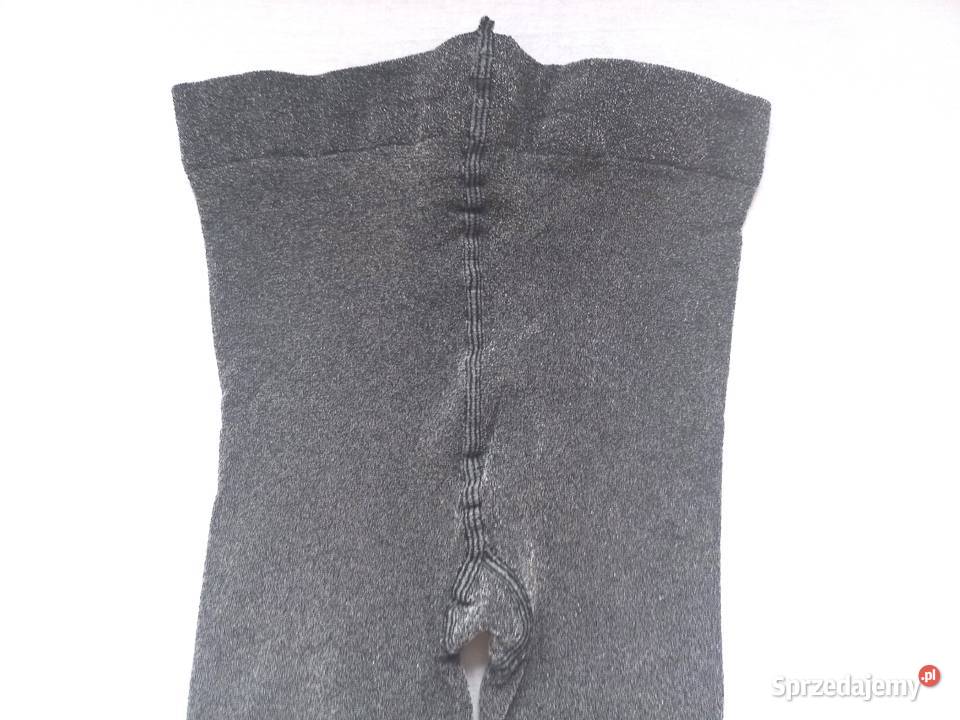 szare Rajstopy srebrne Grube r 3840 melanż NOWE podlaskie Białystok