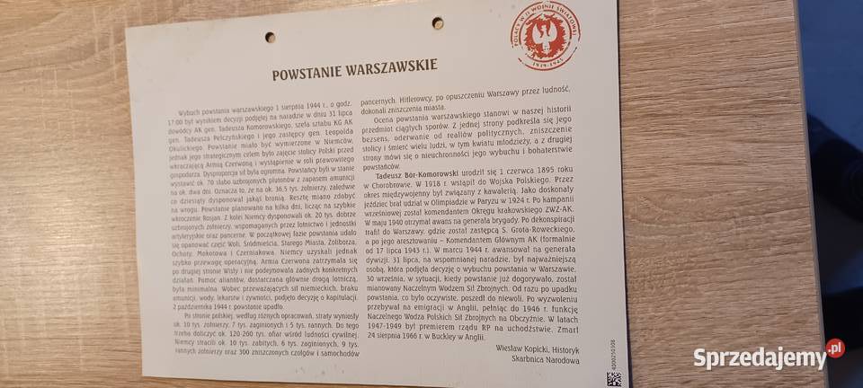 Medal okolicznościowy Powstanie Warszawskie