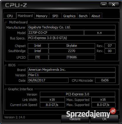 Komputer do gier i76700 GTX 1070 8GB 16GB RAM Klasy Core i7