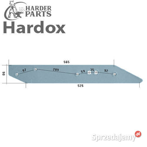 Płoza HARDOX 51206L części do pługa FROST Suwałki