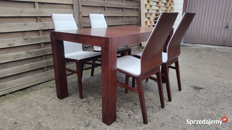 Komplet Paged stół rozkładany Cuba 4 krzesła Warszawa