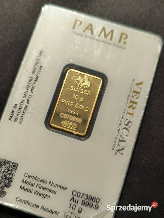 Sztabka złota 10g PAMP Fortuna Pozostałe Oława