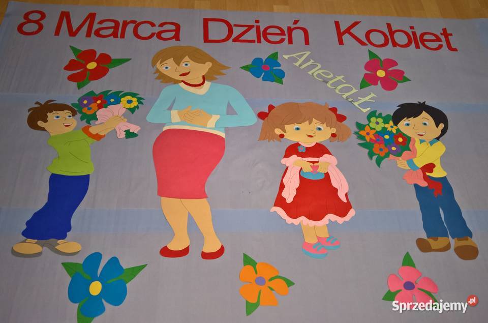 Dekoracje na Dzień Kobiet z brystolu 504 102 444