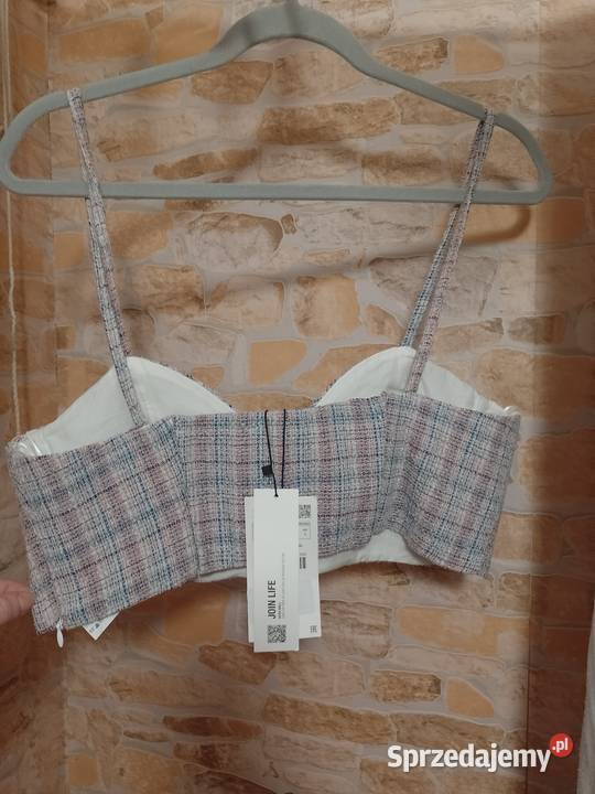 40L Zara Top z mieniącą nitką bluzka z Madrytu Kraków