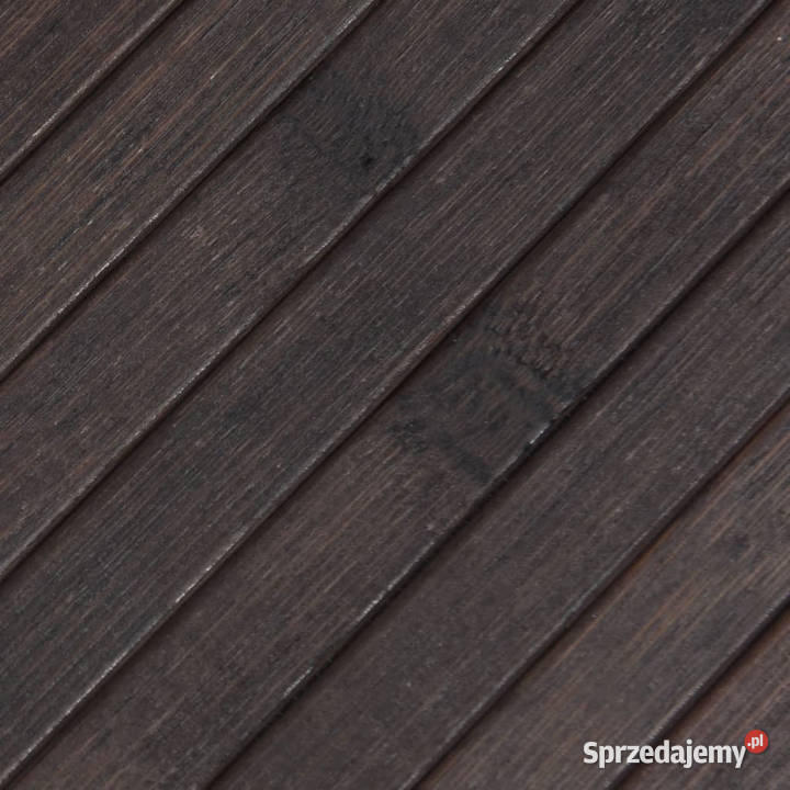 Dywan prostokątny ciemnobrązowy 70x200 bambusowy