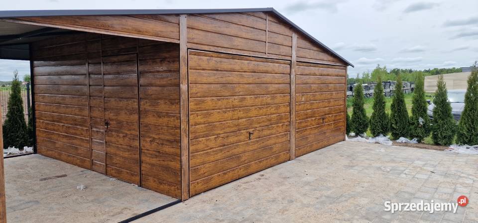 Duży Garaż Blaszany ZŁOTY DĄBDREWNOPODOBNY 346zł/m2 dolnośląskie Świdnica