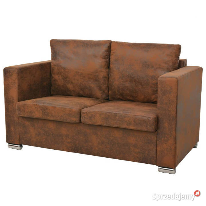 Sofa 2osobowa 137 x 73 x 82 sztuczny zamsz mazowieckie Warszawa