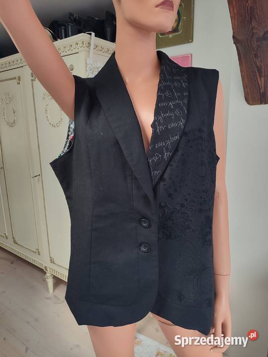 Elagancka kamizelka Desigual r XXL czarny Gdańsk sprzedam