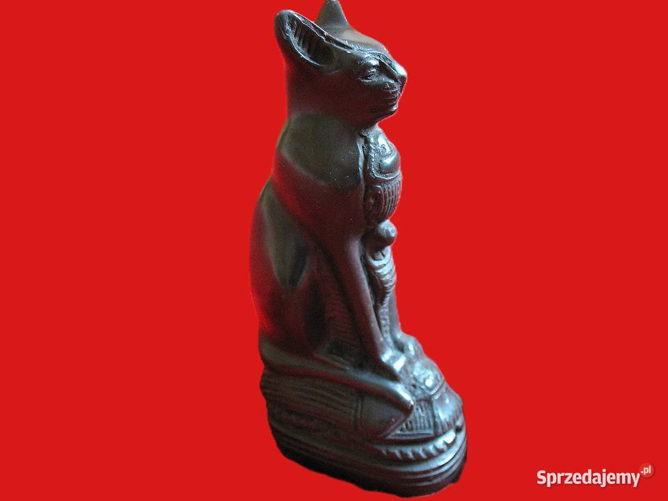 Kot z kobrą bogini Bastet z Egiptu 15 czarny Siedlce