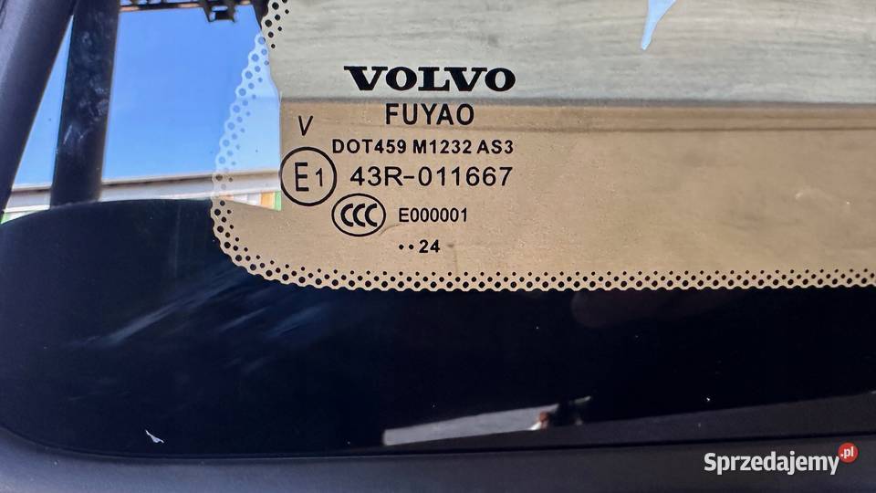 VOLVO XC60 II SZYBA TYLNA PRAWA KAROSERYJNA NOWA Gorzów Wielkopolski