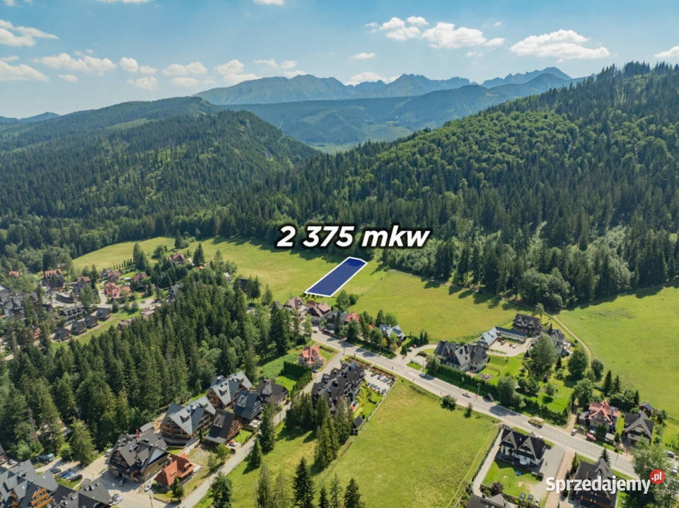 Działka rolna Jaszczurówka Zakopane z dojazdem