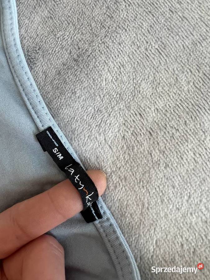 Bluzka koszulka top bez rękawów błękitny niebieski Jasło