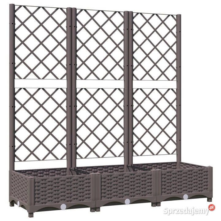 Donica ogrodowa z kratką brązowa 120x40x1215 PP mazowieckie Warszawa