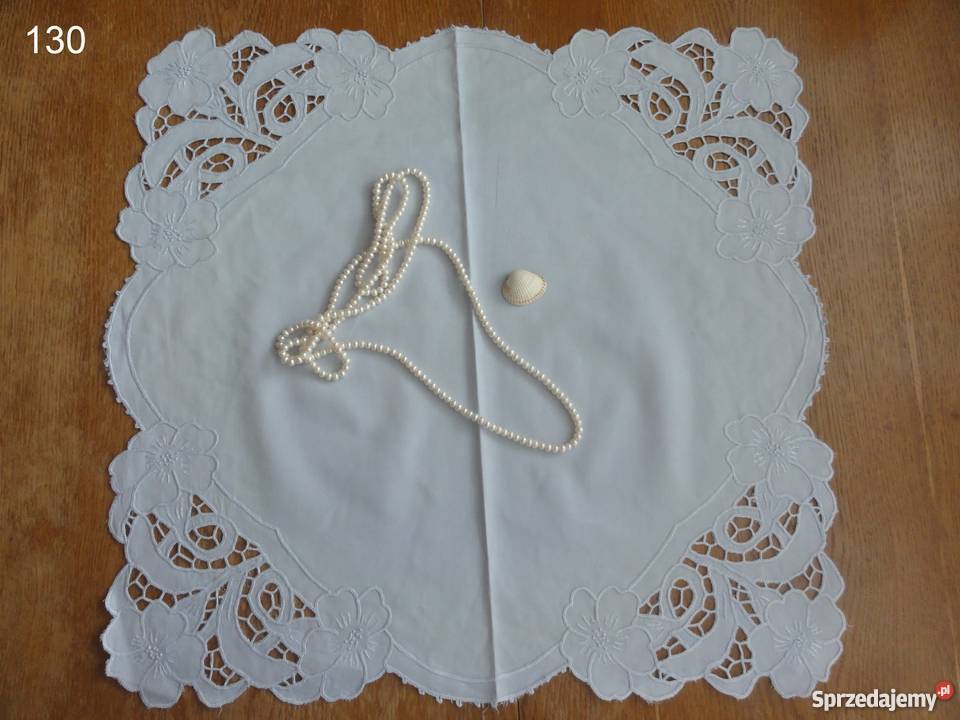 Serwetki bieżniki kolorowe niebieskie wyszywane Lublin sprzedam