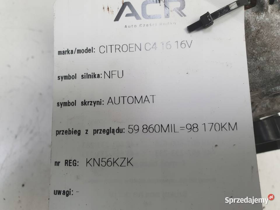 Citroen C4 16 16V ALTERNATOR 9640088080 lubelskie Janów