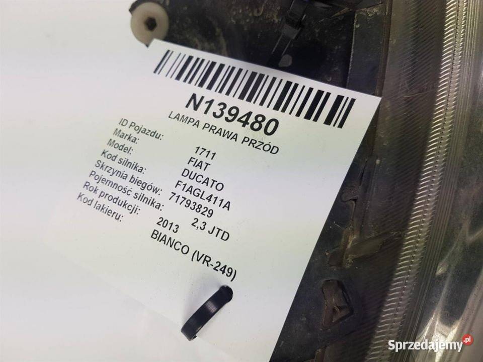 LAMPA PRAWA PRZÓD DUCATO III 368639080 osobowe Lipno
