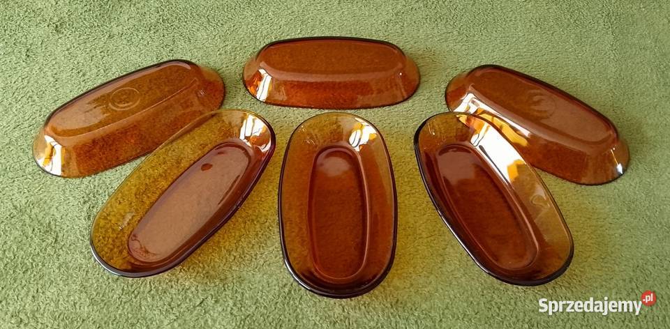 Śledziówki DURALEX Amber komplet 6 178 lata 60 Porcelana i szkło Katowice