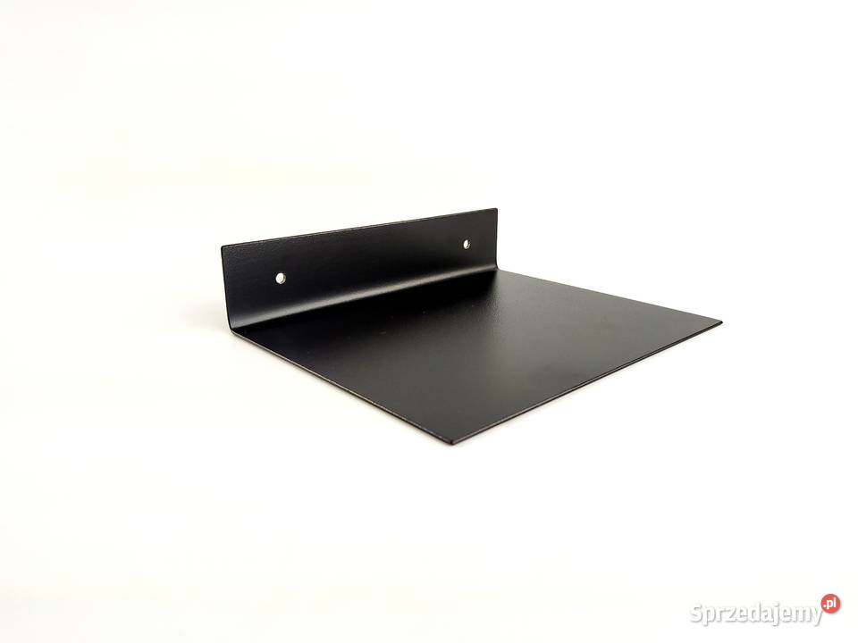 Półka metalowa czarna wisząca 20 cm loftowa