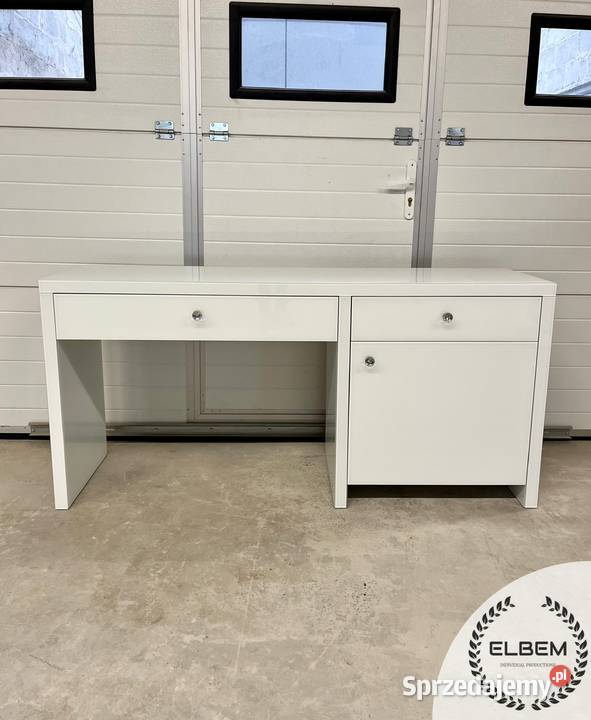 Szklane białe biurko Glamour 80cm Warszawa