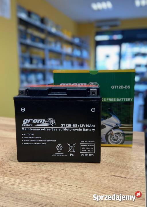 Akumulator motocyklowy GROM GT12BBS YT12BBS 12V Bydgoszcz sprzedam
