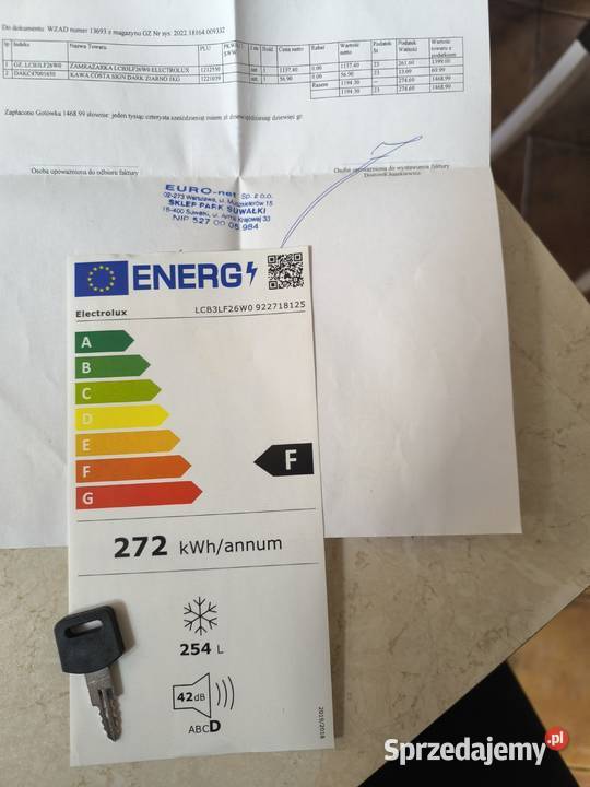 Zamrażarka Elekrolux Lodówki i zamrażarki podlaskie Suwałki