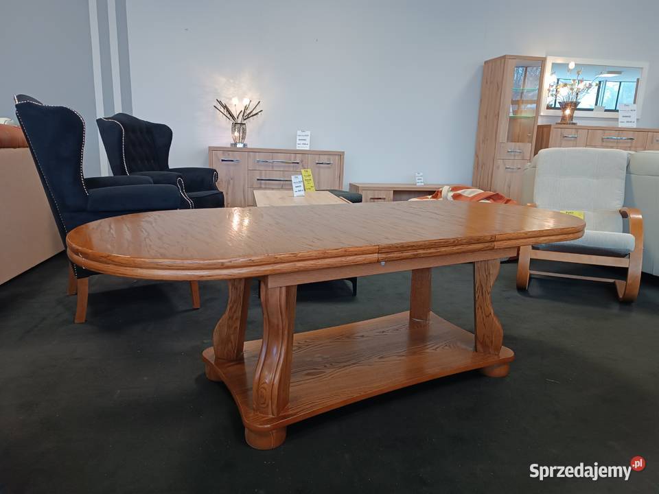 Nowa ława Dębowa OWALNA ROZKŁADANA do 200 70 Olesno sprzedam