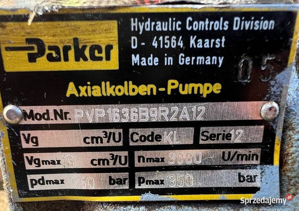 Parker PVP1636B9R2A12 pompa hydrauliczna Układ hydrauliczny Poznań