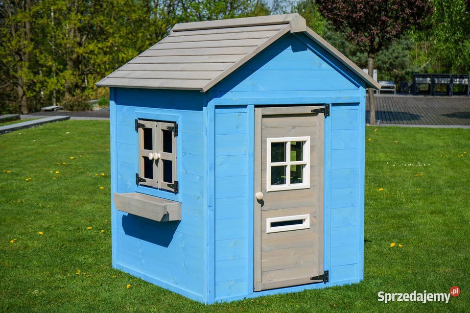 Drewniany domek ogrodowy dzieci Blue Trzemeśnia