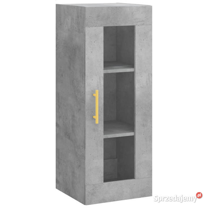 Wysoka szafka szarość betonu 345x34x180 Warszawa