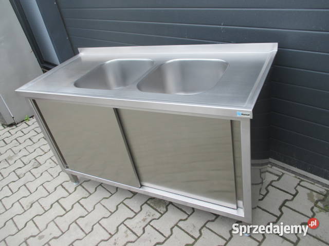 Zlew Gastronomiczny 2 Komorowy Drzwi Suwane Gastronomia