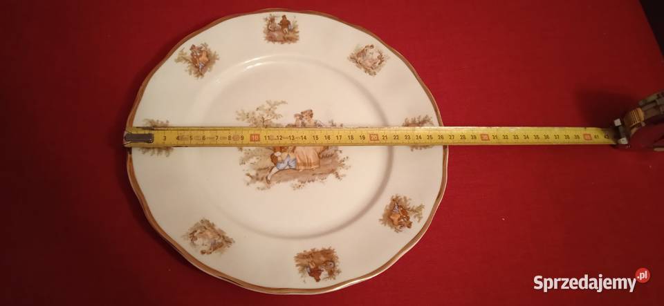 Ozdobny duży talerz z porcelany Świdnica sprzedam