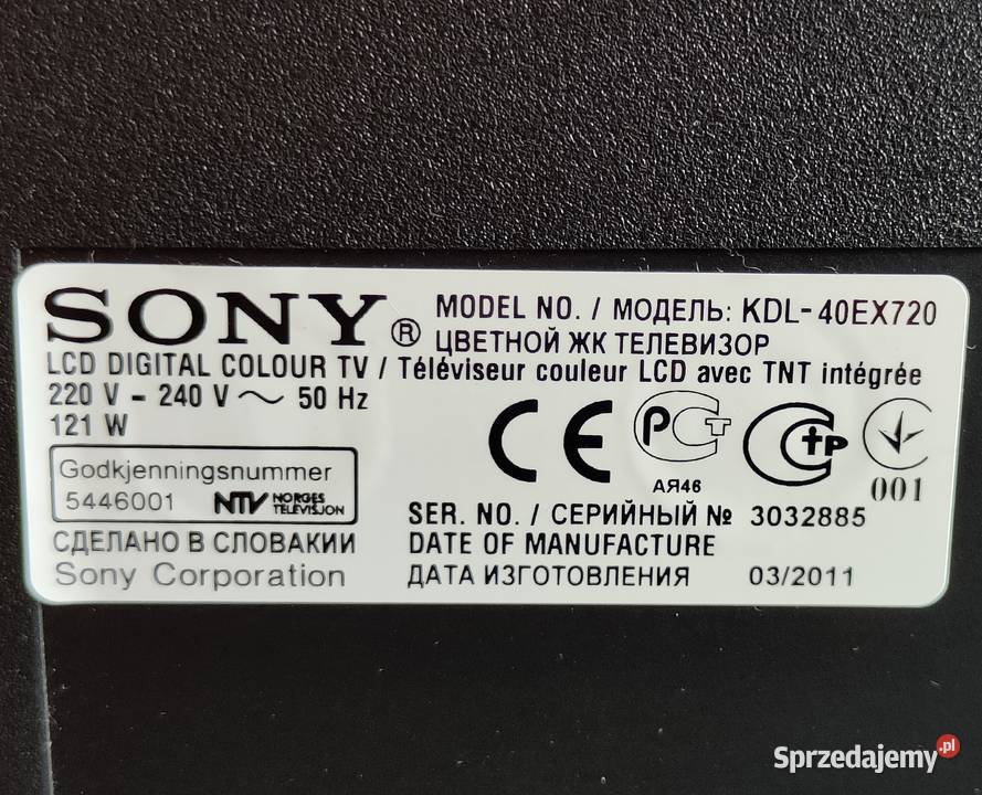 Szpszedam telewizor sony Stęszew