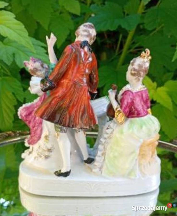 Porcelanowa grupa figuralna w stylu drezdeńskim Pabianice
