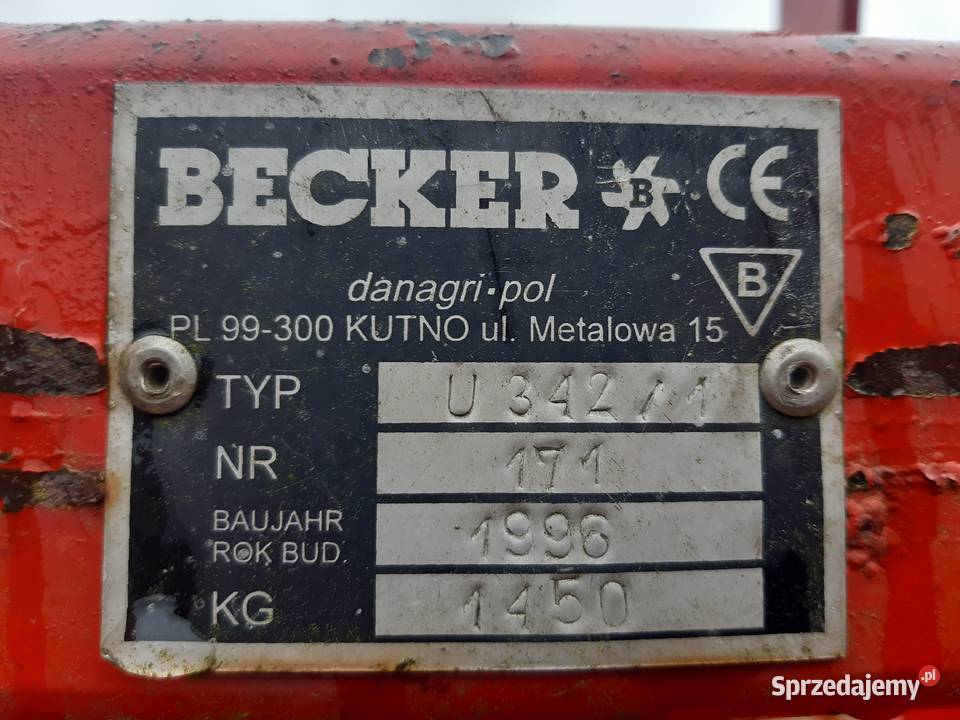 Brona aktywna rotacyjna Becker 3m Goworowo sprzedam