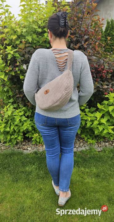 Beżowa torba crossbody handmade Wrocław