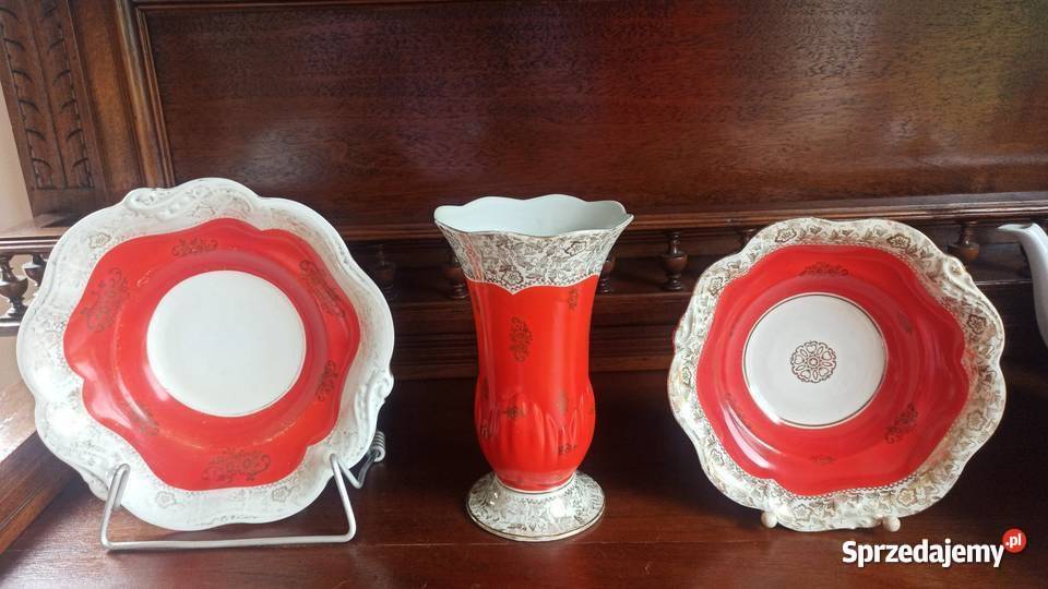Secesyjny wazon Reinhold Schlegelmilch Suhl Zwe Porcelana i szkło Porcelana i szkło Gdańsk