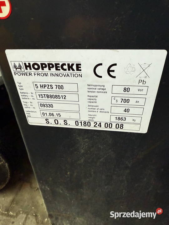 akumulator trakcyjny bateria trakcyjna 80V700Ah łódzkie Działoszyn