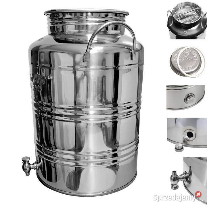 Beczułka beczka ze stali inox kwasówki bańka 25L Wyposażenie wnętrz Siemianowice Śląskie
