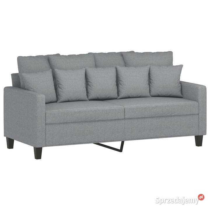 Sofa 2osobowa jasnoszara 140 tapicerowana Sofy i kanapy