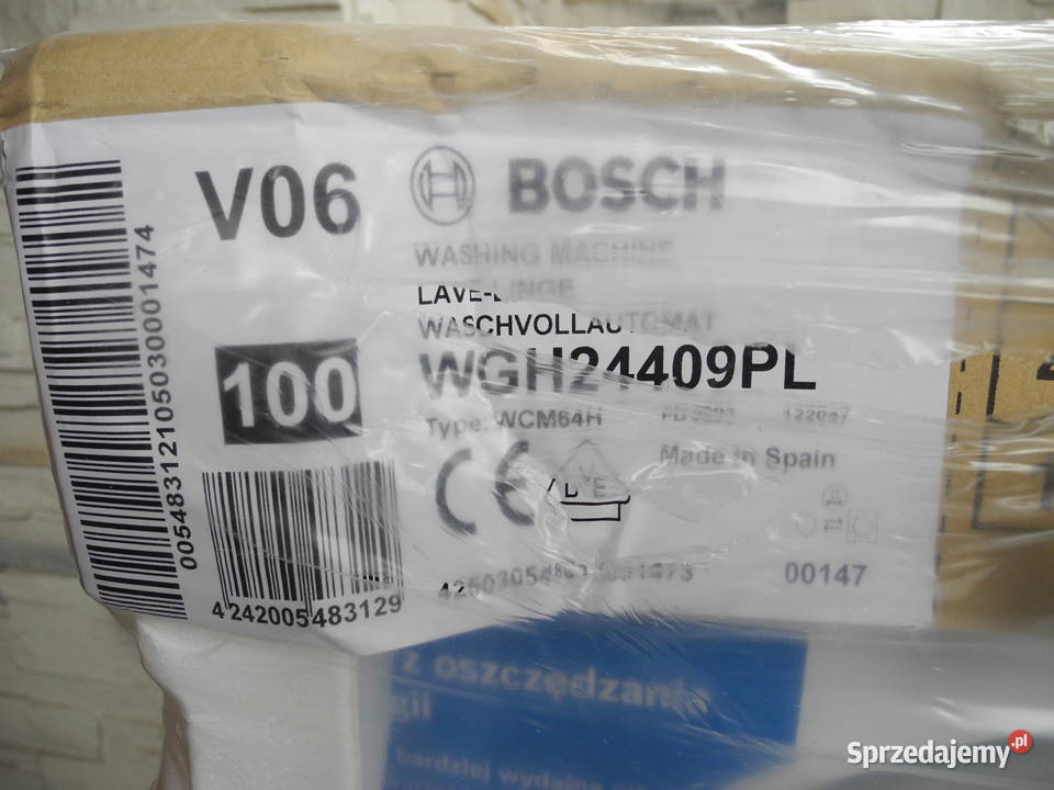 NOWA Pralka Bosch Serie 6 WGH24409 9 1400 obr Pleszew
