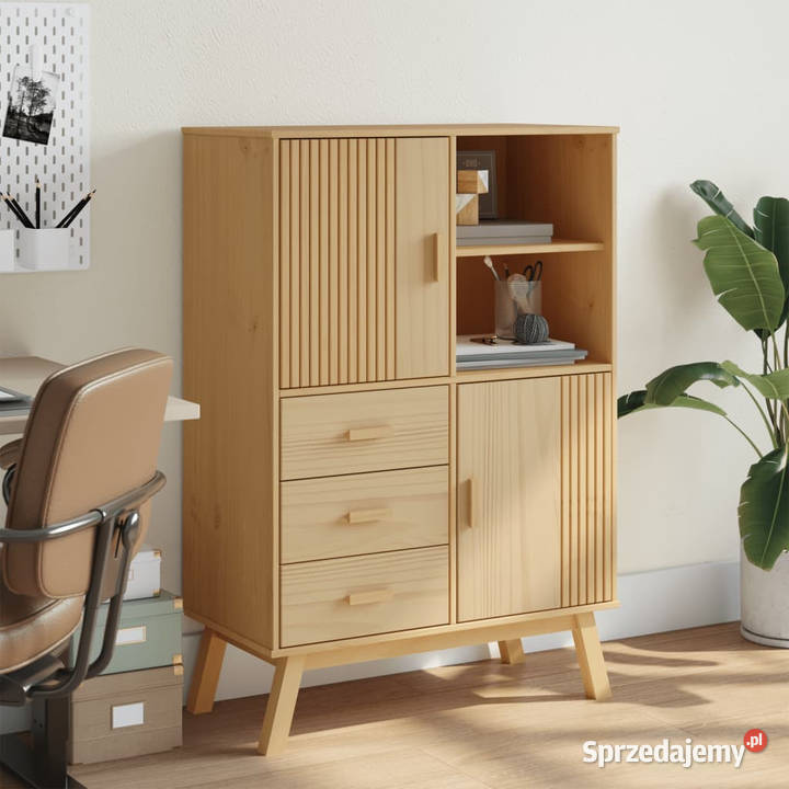 Szafka OLDEN brązowa 85x43x125 lite drewno Warszawa sprzedam