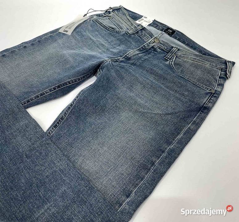 Spodnie męskie Lee Luke Trashed Buford Slim W33 niebieski warmińsko-mazurskie