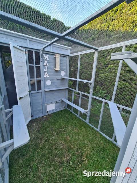 Domek Ogrodowy z wybiegiem Kota Trzemeśnia